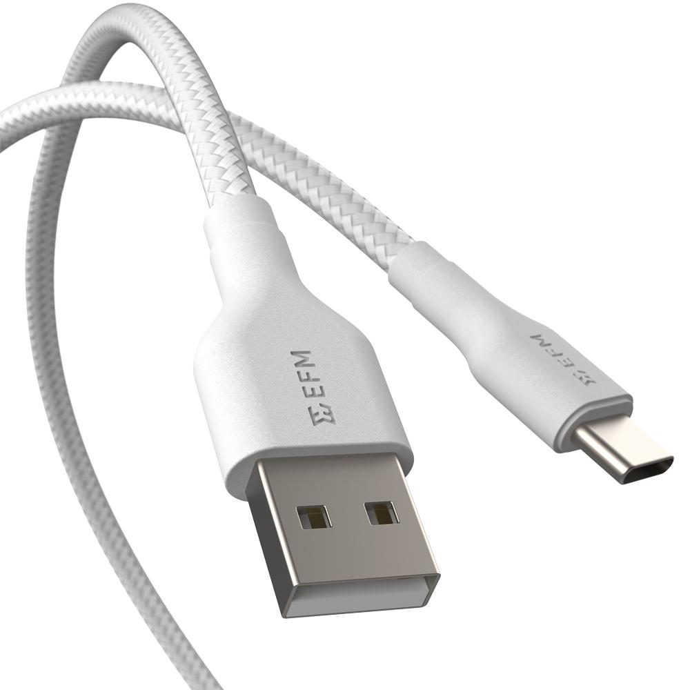 EFM USB-A to USB-C Braided Power and Data 1M Cable